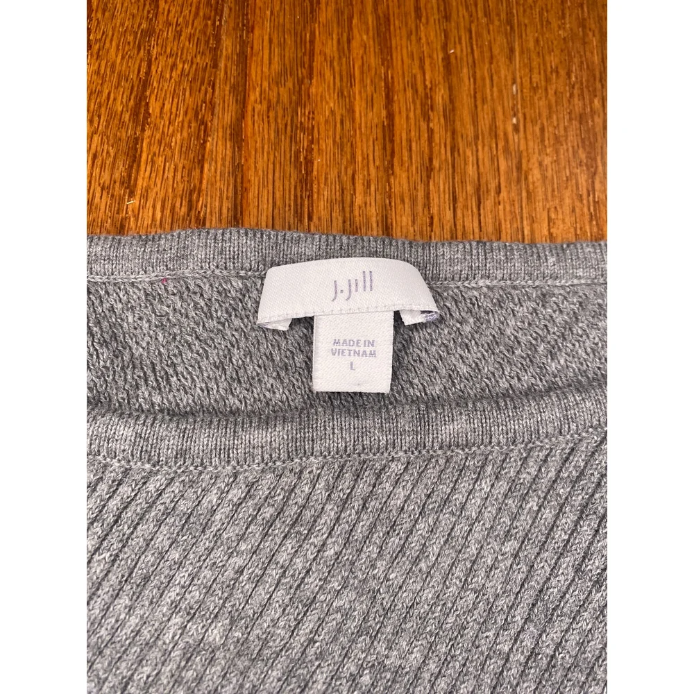 J Jill‎ Gray Geometric Sweater Size Large